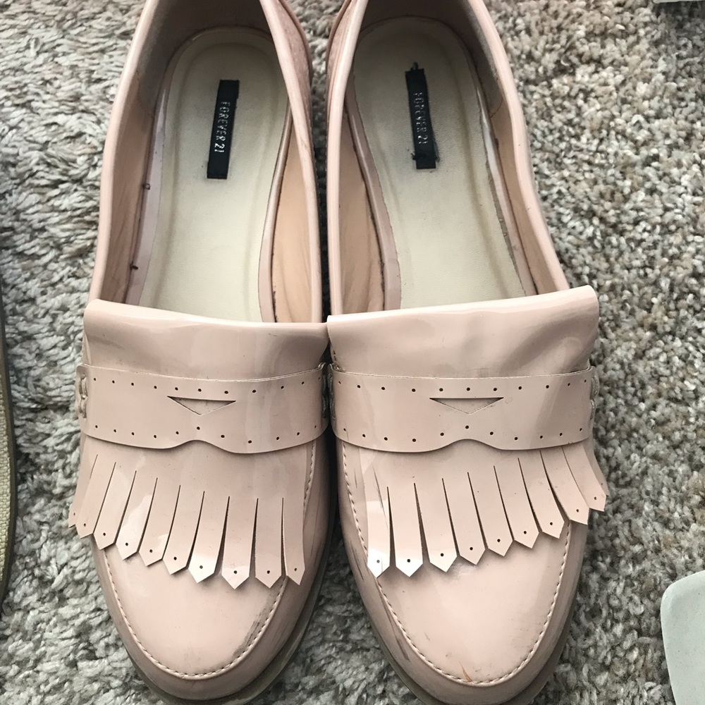 Forever 21 Nude Patent Loafers